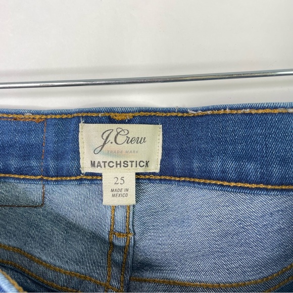 J. Crew Matchstick Jeans Midrise Medium Wash Stretch Womens Style E0070 Size 25 - Picture 8 of 12